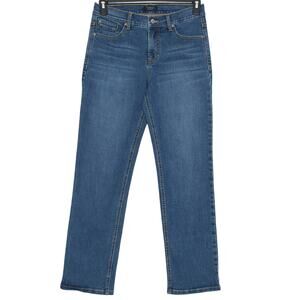 Curve Appeal Jeans Modern High Rise Straight Y2K 90s Retro Minimalist Blue 28